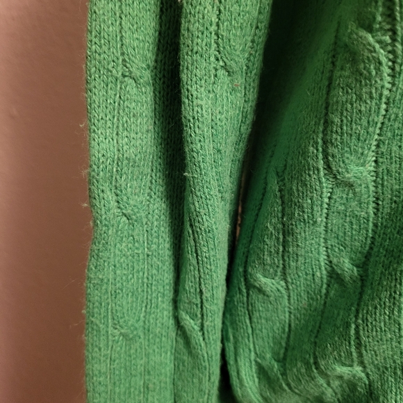 Old Navy Green Cable Knit Cardigan Sweater Size Medium - Picture 11 of 12